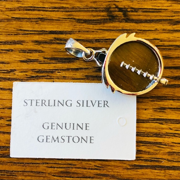 🍃 Sterling Dragonfly & Tiger Eye Pendant 🌱 - Picture 5 of 10